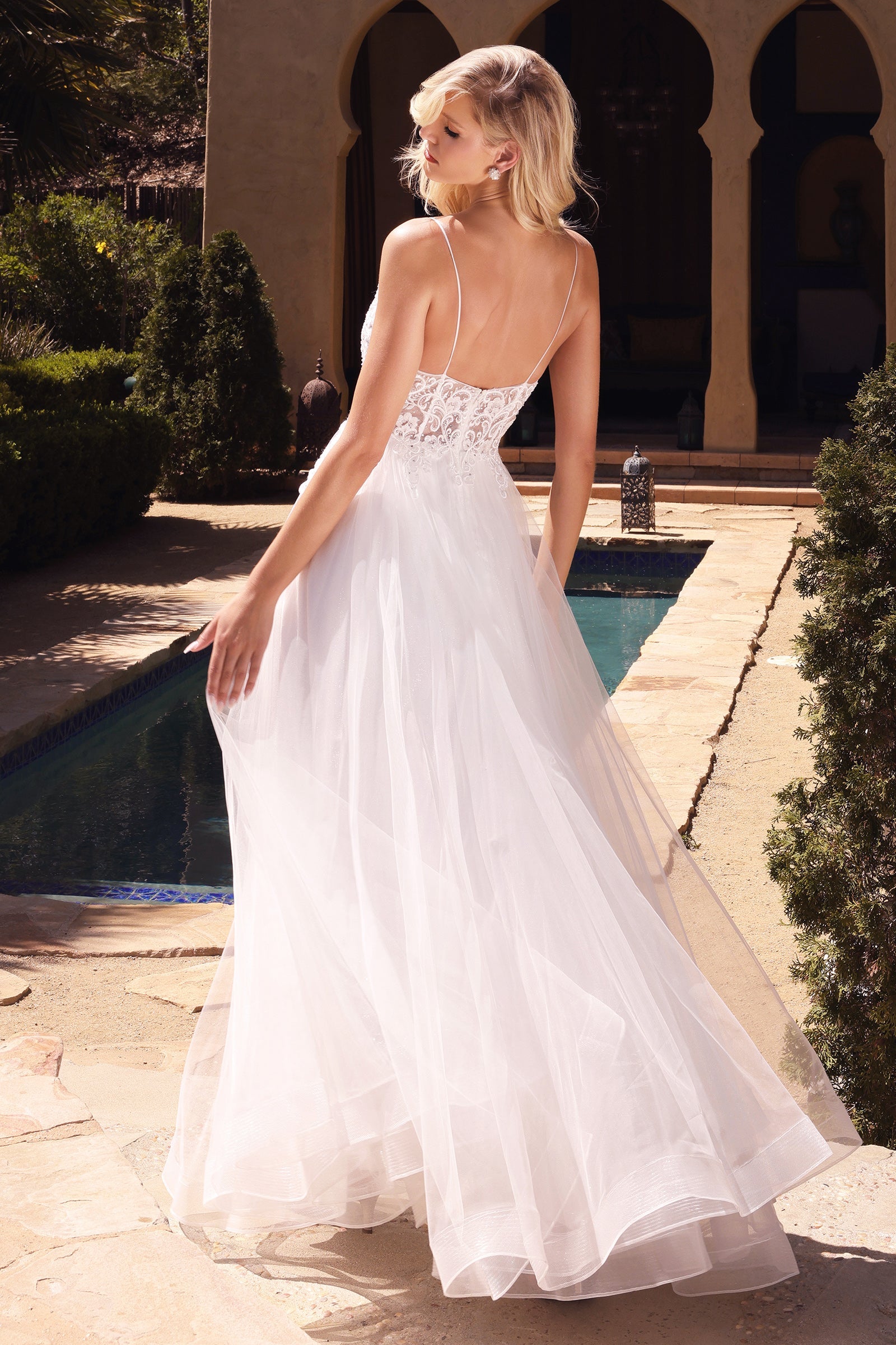 Cinderella Divine KC897W: Enchanting A-Line Gown for Unforgettable Occasions