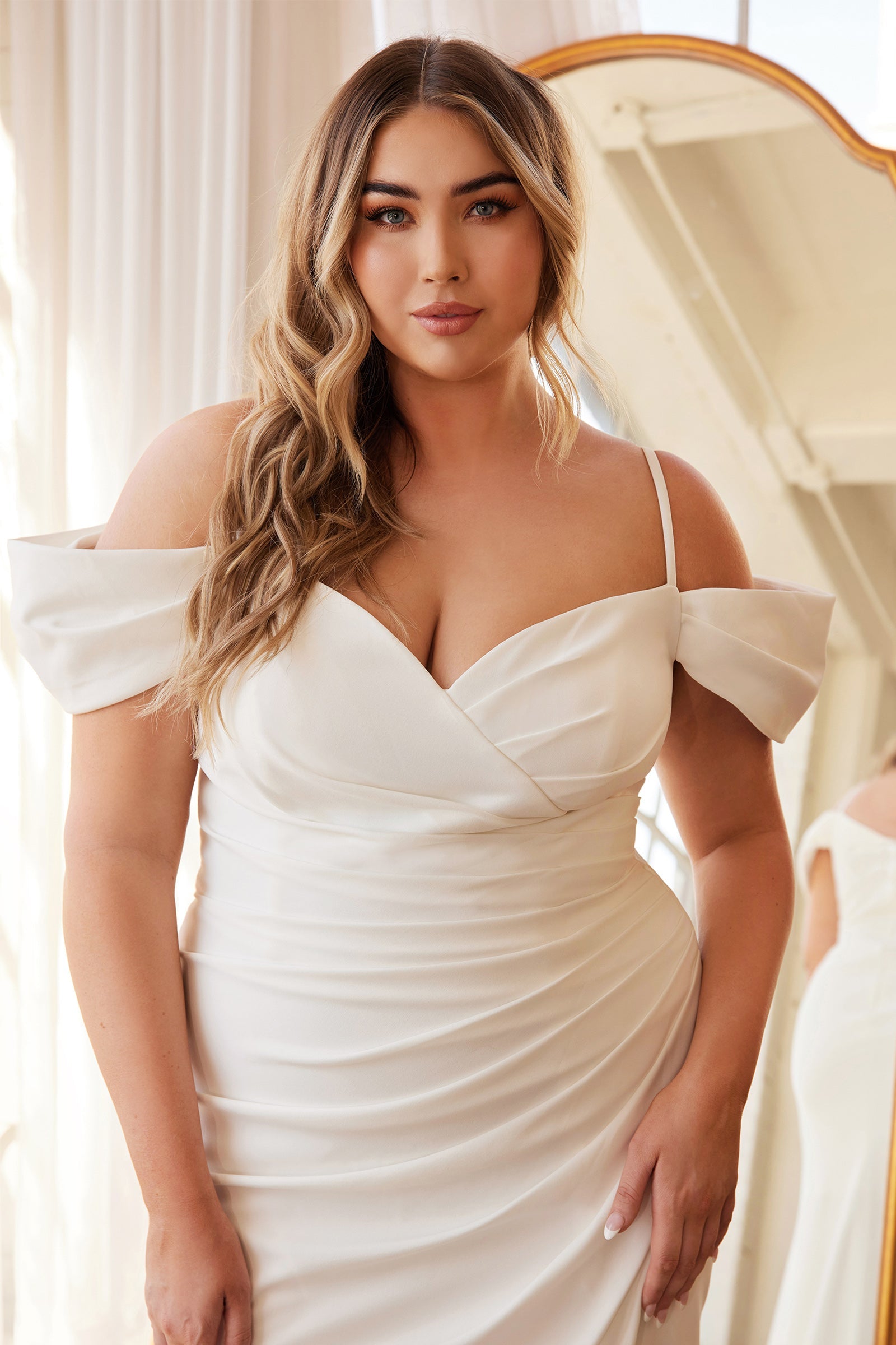 Cinderella Divine: KV1057W Wedding Dress - Embrace Your Curves in Style