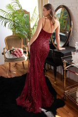 **Cinderella Divine KV1071: Shimmering Sequined Gown for Unforgettable Occasions**