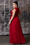 Cinderella Divine's Enchanting V-Neck Chiffon Gown for Memorable Occasions (S7201)