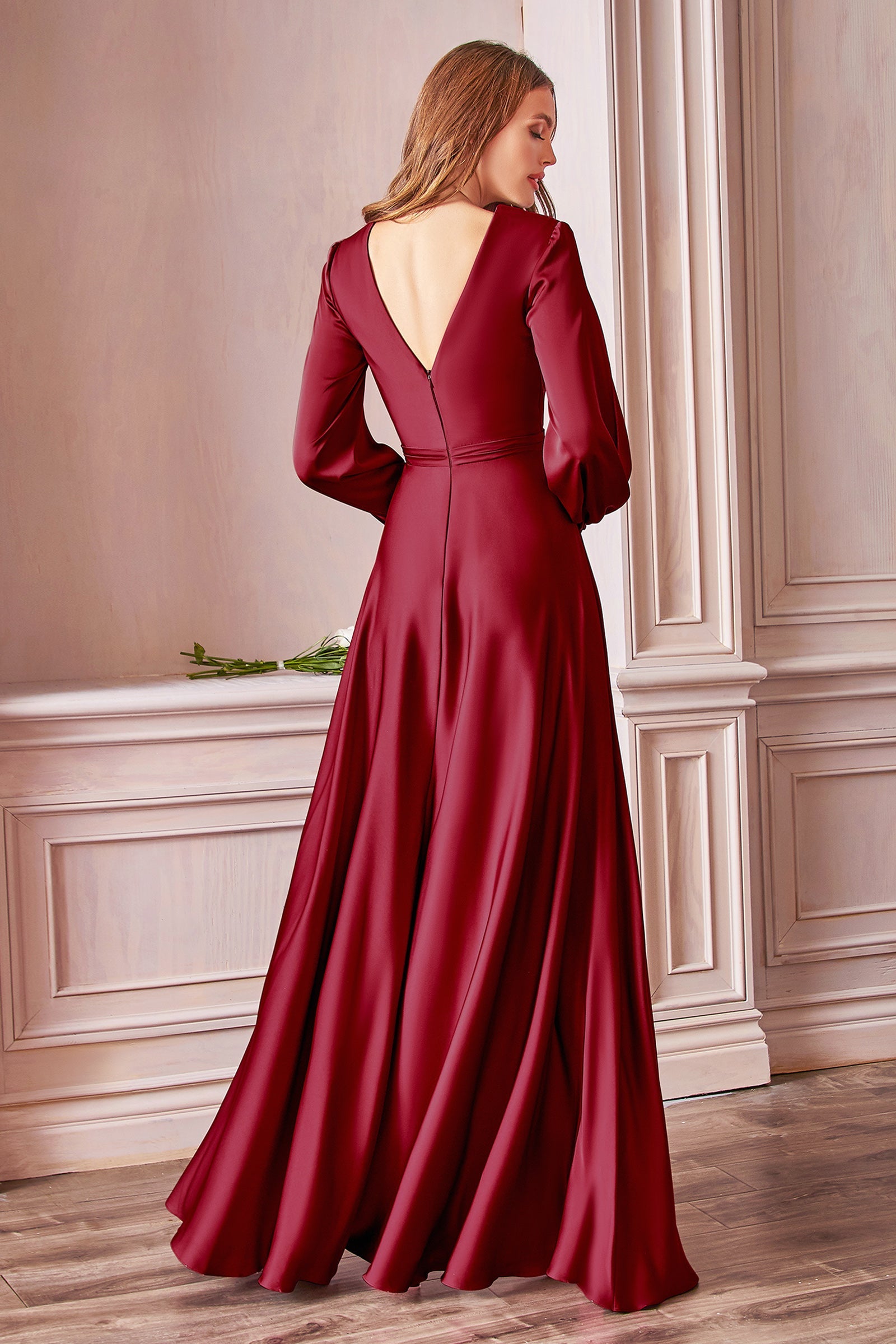 Cinderella Divine: Embrace Timeless Elegance with the 7475 Satin Dress