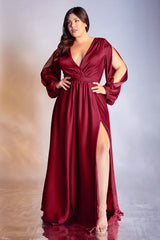 Cinderella Divine's Enchanting Satin Dress: A Symphony of Elegance for Plus Size Women