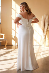 Enchanting Off-the-Shoulder Wedding Gown for Timeless Elegance by Shneu