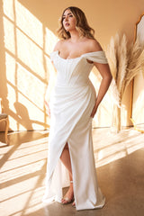 **Shneu's Off-the-Shoulder Wedding Dress: Timeless Elegance for Your Special Day**