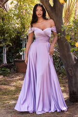 **Enchanting Elegance: Shneui's Ruched Faux Wrap Gown with Sultry Side Slit**