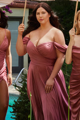 Enchanting Elegance: Shneu's Ruching Faux Wrap Gown for Unforgettable Moments