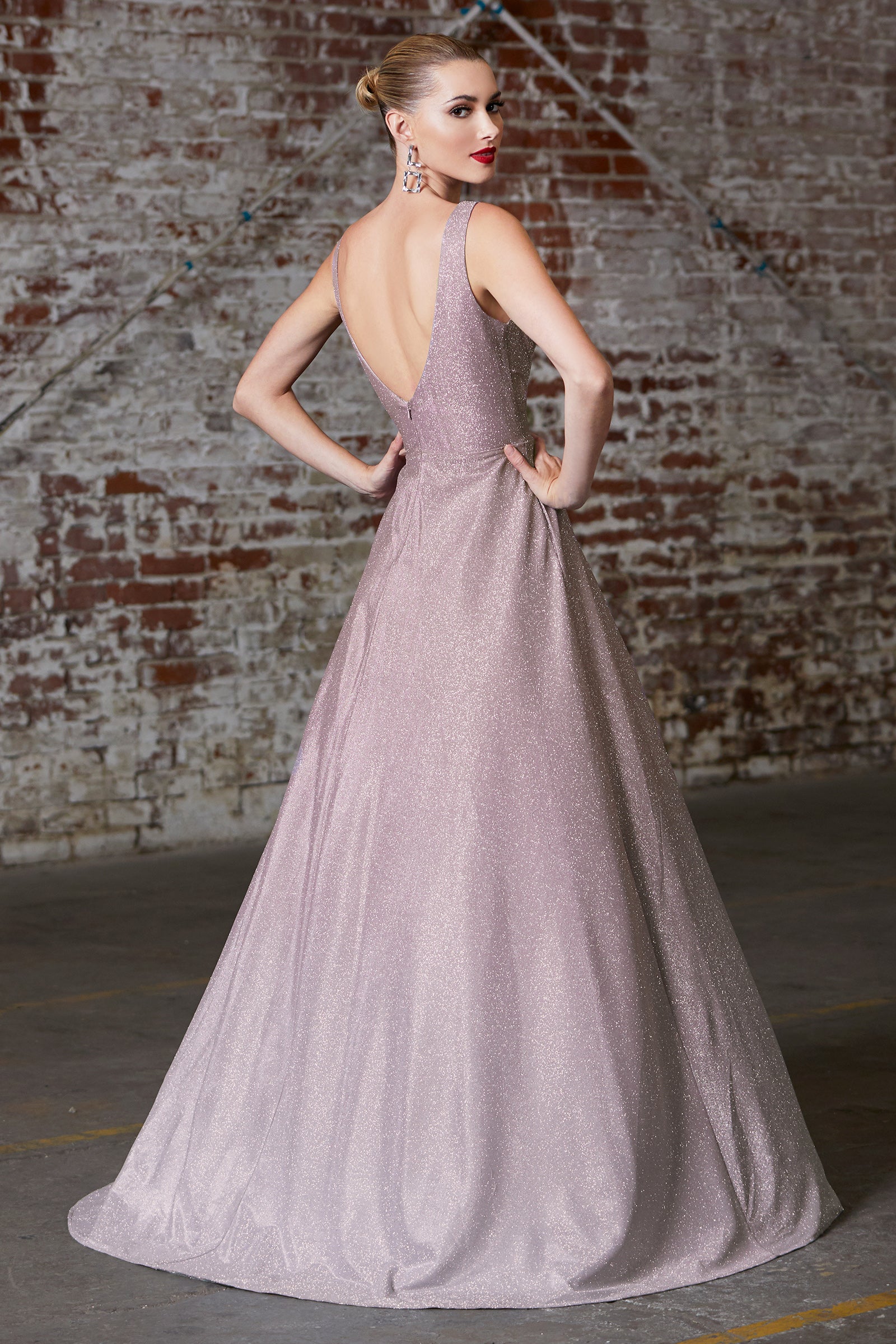 **Shimmering Nights: Captivating Ombre Metallic Gown for Unforgettable Occasions**