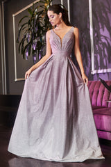 Shimmering Elegance: Shneu's Ombre Metallic Glitter Gown for Unforgettable Occasions