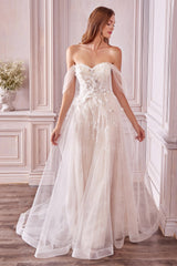 Enchanting Cinderella Divine Evening Gown: Off-the-Shoulder Elegance