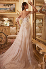 Enchanting Cinderella Divine Evening Gown: Off-the-Shoulder Elegance