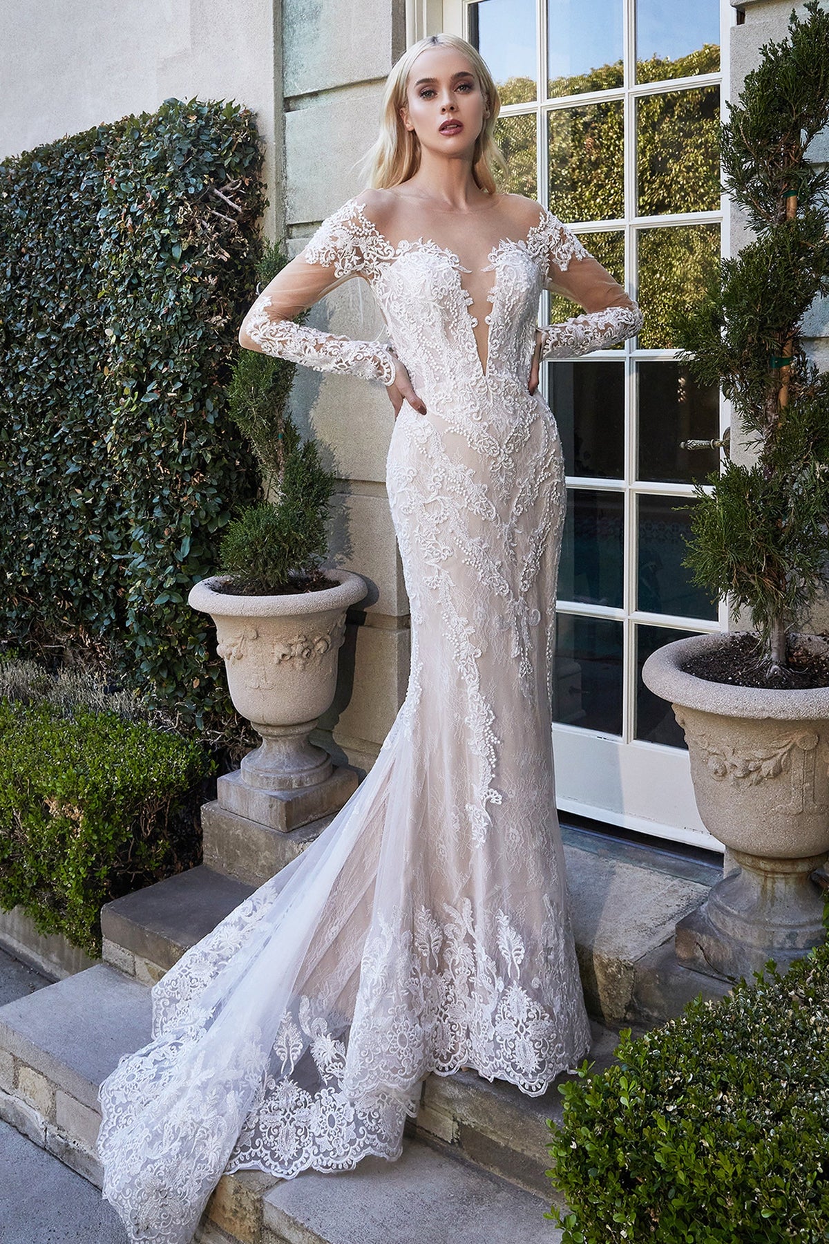 Cinderella Divine's Enchanting Illusion Gown: Captivating Elegance for Your Special Day