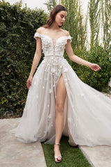 Cinderella Divine A1038W: The Enchanting Off-the-Shoulder Gown for Memorable Occasions