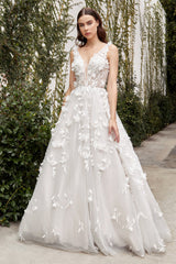 **Cinderella Divine: Embroidered Lace Foliage Spectacle Gown for Enchanting Occasions**