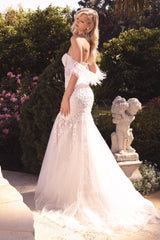 Cinderella Divine's Enchanting Foliage Beadwork Wedding Gown: A1068W