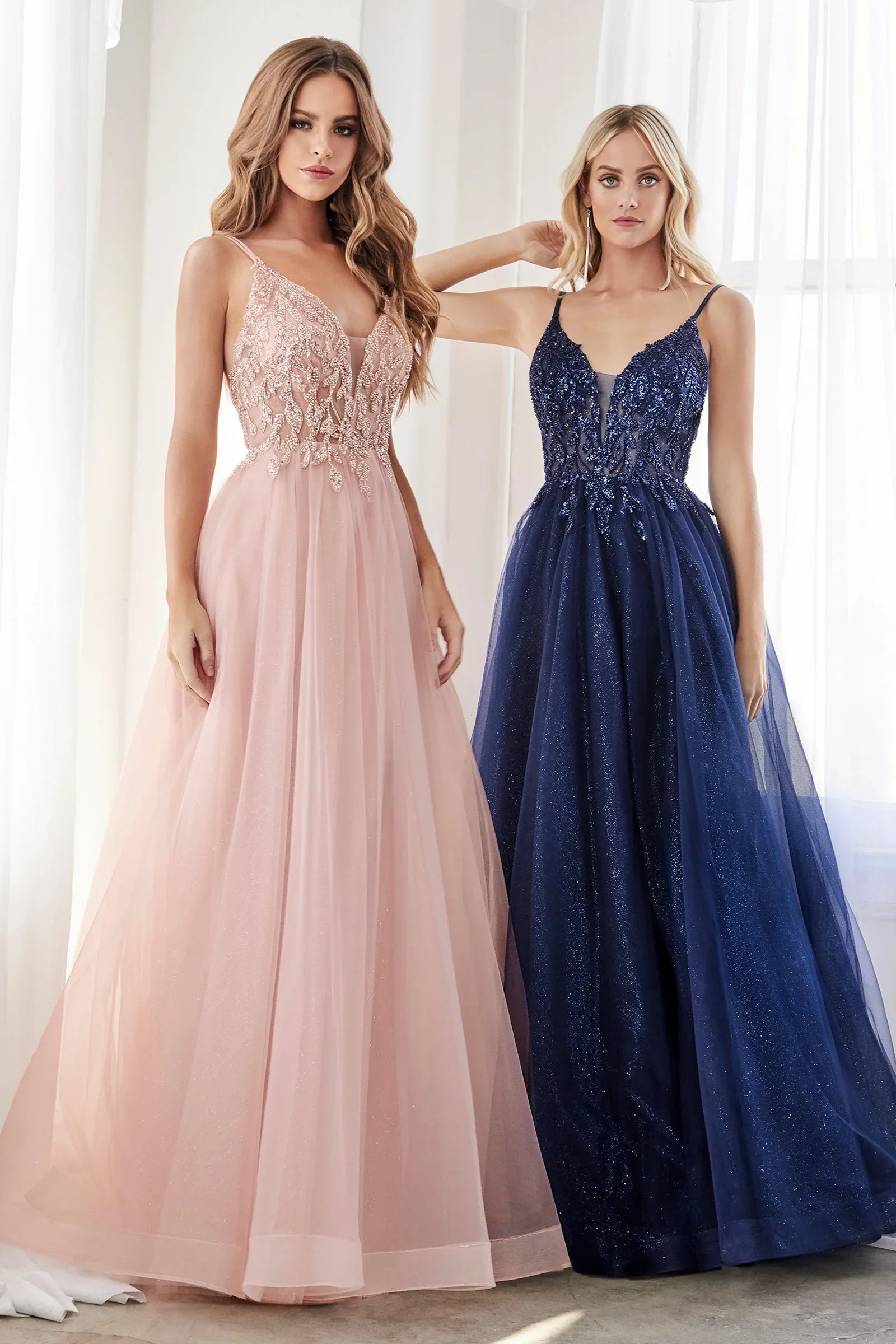 Cinderella Divine's Enchanting Beaded AppliquÃ© Prom Dress: A Vision of Grace and Allure