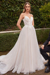 Ethereal Elegance: A-Line Bridal Gown for Your Diamond Day