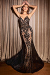 Cinderella Divine's Enchanting Sequin and Sheer Evening Gown: A Shimmering Masterpiece for Unforgettable Occasions