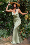 **Enchanting Satin Gown: Define Your Curves with Timeless Elegance**