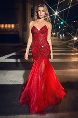 **Unveiling the Enchanting Cinderella Divine Strapless Sequin Mermaid Dress**