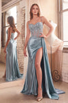 Cinderella Divine's Enchanting Lace and Satin Dress: A Vision of Elegance for Formal Occasions