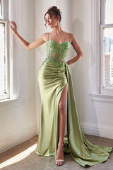 Cinderella Divine's Enchanting Lace and Satin Dress: A Vision of Elegance for Formal Occasions