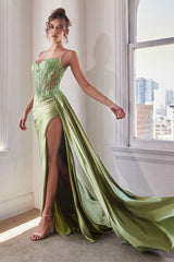 Cinderella Divine's Enchanting Lace and Satin Dress: A Vision of Elegance for Formal Occasions
