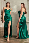 **Cinderella Divine's Captivating Satin Bustier Gown: Embrace Your Inner Glamour**