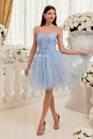 Enchanting Pleated Short Dress for Unforgettable Occasions by Cinderella Divine
