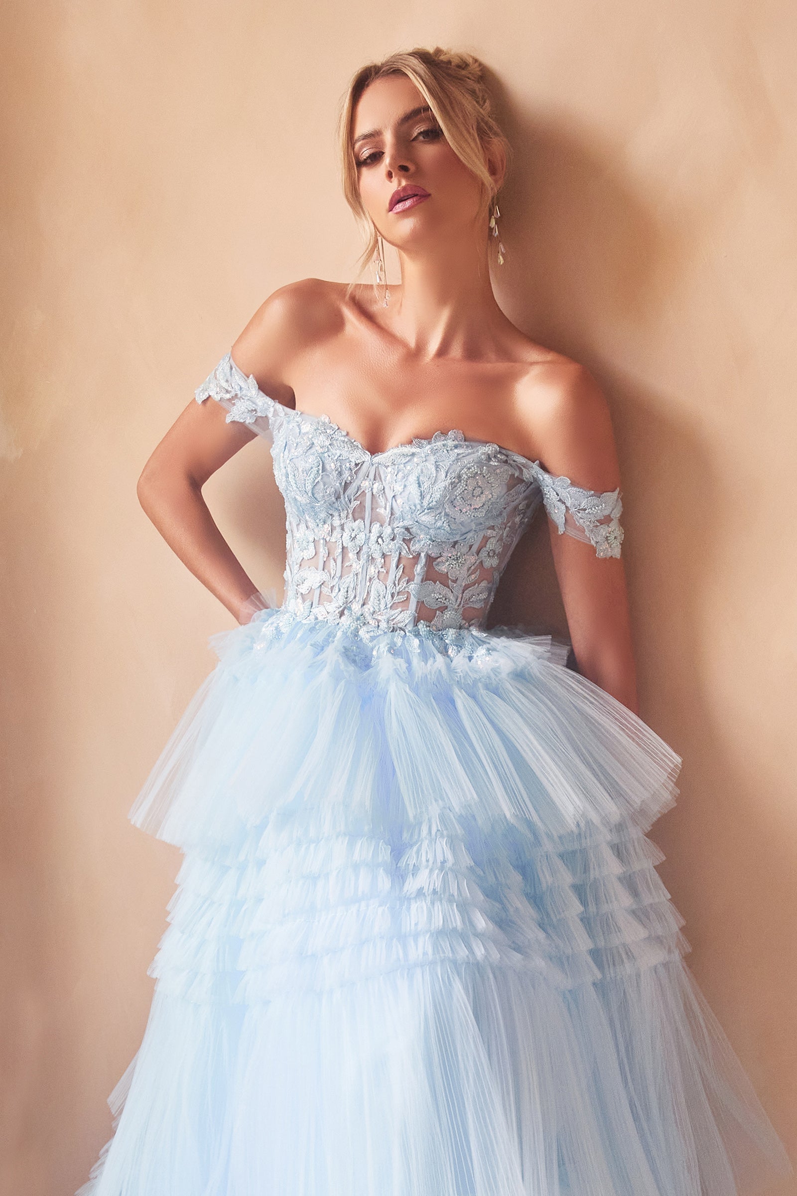 Cinderella Divine's Enchanting Layered Tulle Ballgown for Unforgettable Occasions