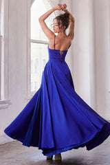 **Enchanting Elegance: Satin A-Line Gown for Unforgettable Moments**