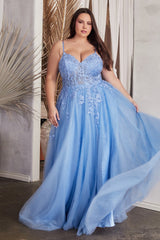 **Cinderella Divine: Enchanting A-Line Strapless Tulle Dress for Unforgettable Occasions**