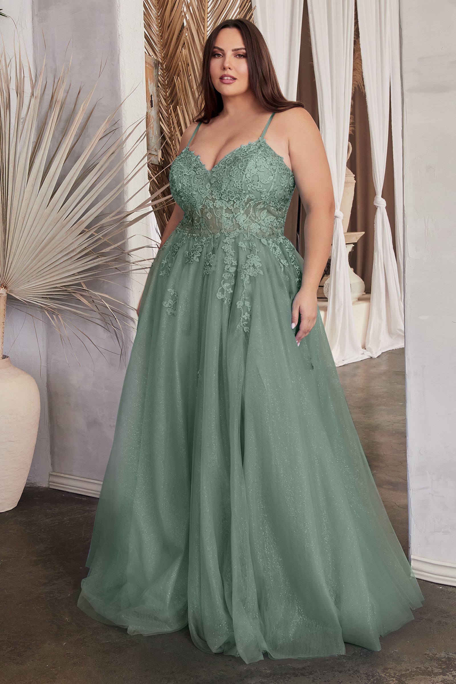 **Cinderella Divine: Enchanting A-Line Tulle Dress for Princess-Worthy Moments**