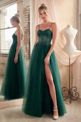 Enchante Your Nights with Cinderella Divine's Lace and Tulle Ballgown