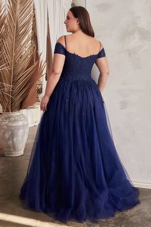 **Cinderella Divine's Enchanting Off-Shoulder Lace Gown: Your Fairytale Come True**