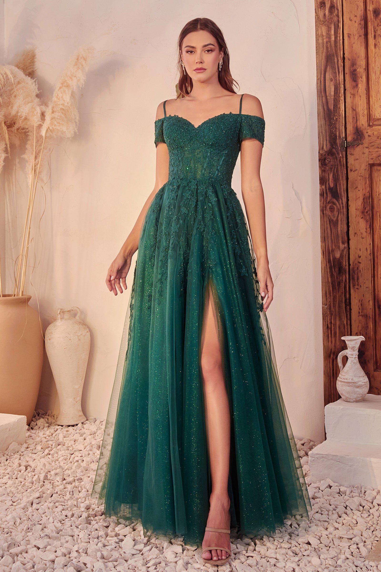 Cinderella Divine: Ethereal Off-the-Shoulder Ballgown for Enchanting Occasions