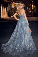 Cinderella Divine's Strapless Glitter Mermaid Dress: Captivating Elegance for Every Occasion