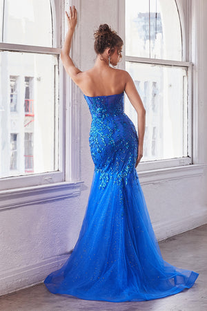 Embrace Enchantment: Cinderella Divine Strapless Mermaid Gown for Prom and Formal Occasions