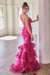 Enchanting Floral Mermaid Gown: Cinderella Divine's Dreamy Creation