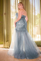 **Cinderella Divine: Shimmering Sequin Mermaid Gown for Enchanting Nights**