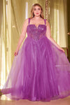 Cinderella Divine's Enchanting A-Line Prom Dress: Shimmering Sequins and Whimsical Tulle