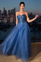 **Cinderella Divine's Enchanting Strapless A-Line Prom Dress for Unforgettable Occasions**
