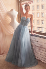 **Cinderella Divine's Enchanting Strapless A-Line Prom Dress for Unforgettable Occasions**