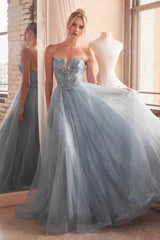**Cinderella Divine's Enchanting Strapless A-Line Prom Dress for Unforgettable Occasions**