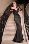 Cinderella Divine: Shimmering Sequined Off-the-Shoulder Dress for Unforgettable Occasions