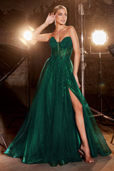 **Cinderella Divine's Enchanting Strapless Tulle Gown for Unforgettable Occasions**