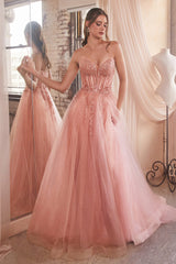**Cinderella Divine's Enchanting Strapless Tulle Gown for Unforgettable Occasions**