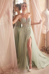 **Cinderella Divine's Enchanting Strapless Tulle Gown for Unforgettable Occasions**