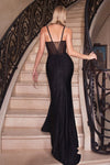 Shimmering Glamour: Cinderella Divine's Crystal Detail Glitter Gown for Unforgettable Occasions