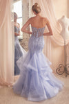 Cinderella Divine's Enchanting Strapless Beaded Mermaid Gown: A Vision for Formal Occasions