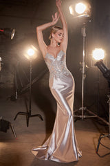Captivating Fitted Evening Gown: Cinderella Divine's Nightlight of Glamour